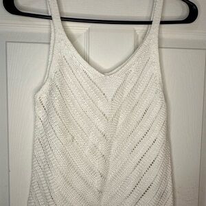 White Knit Tank Top